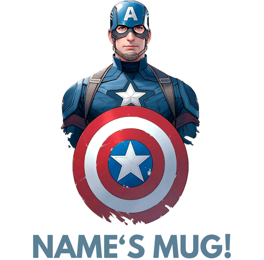 11oz Personalised 'Named' Captain America Mug.