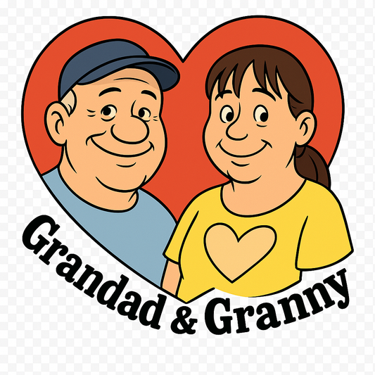 11oz Personalised Cartoon Grandparent mug.