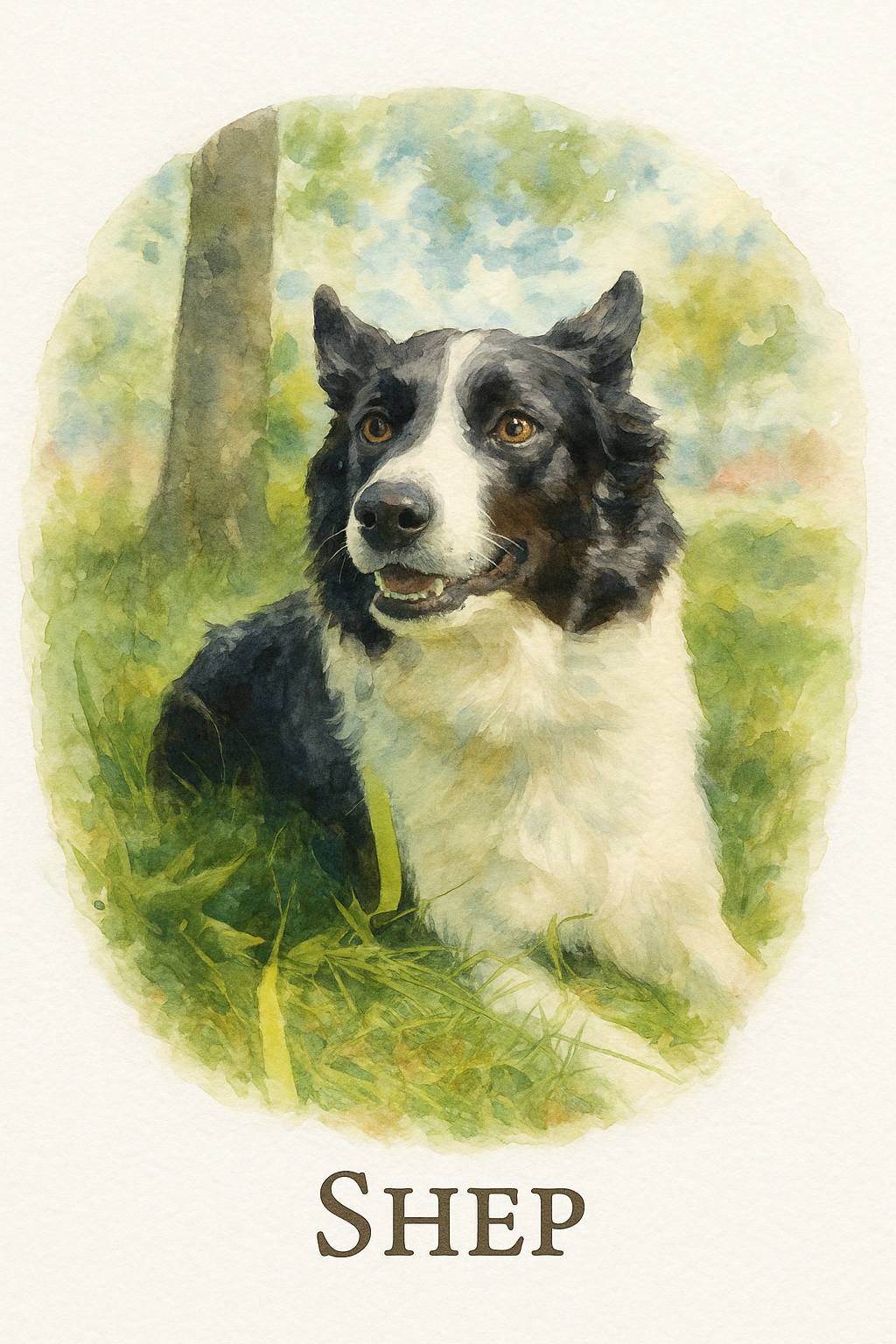 11oz Personalised Watercolour of you Pet with their Name.