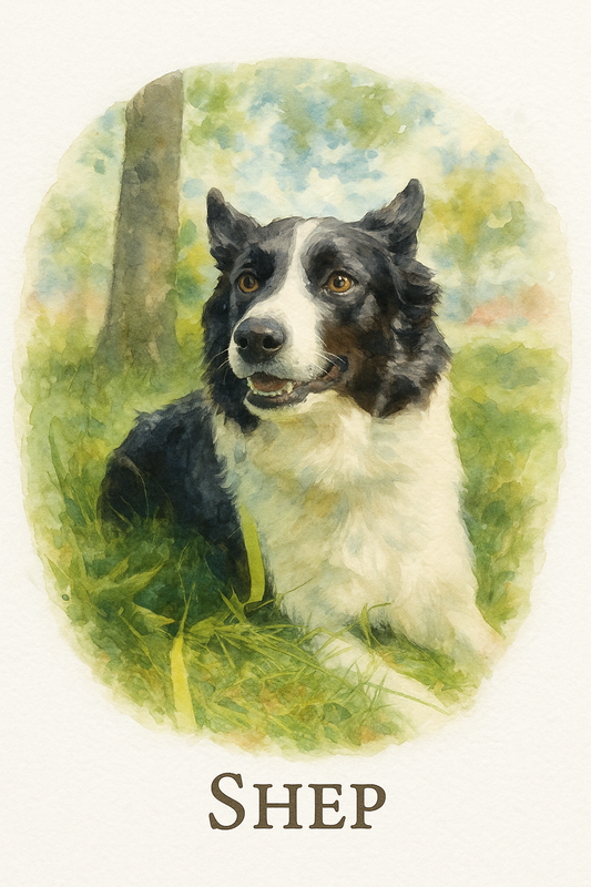 11oz Personalised Watercolour of you Pet with their Name.