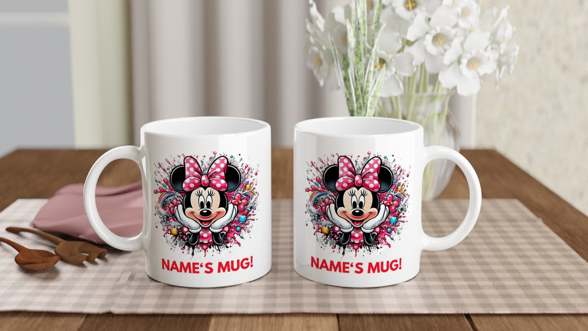 11oz Personalised 'Named' Minnie Mouse Mug.