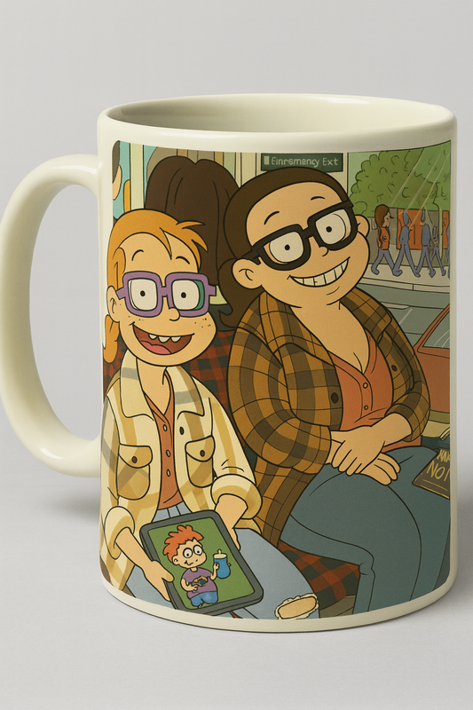 Personalised 90's American Style Cartoon Mug – 11oz Custom Cartoon Mug.