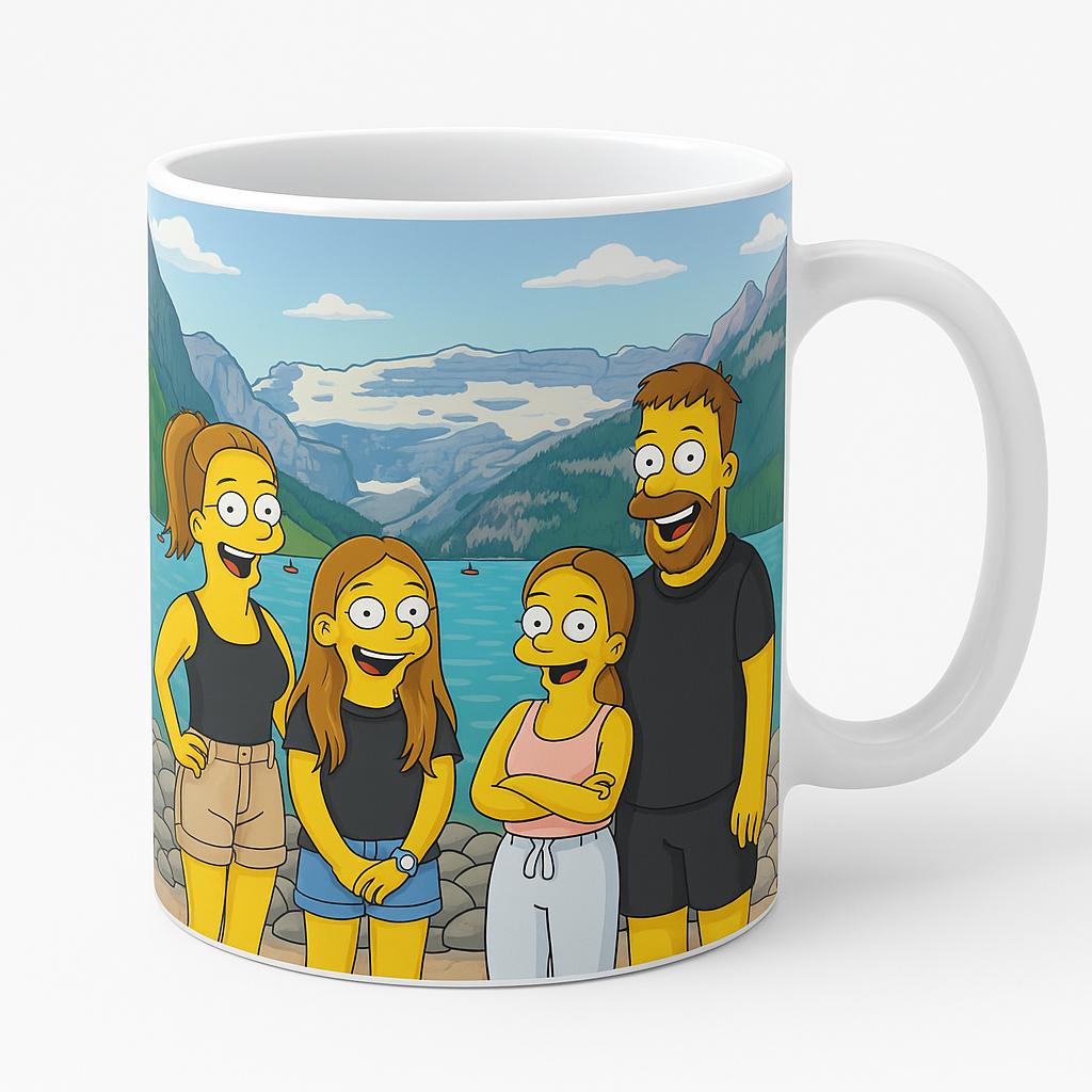 Personalised 00's American-Style Mug β Custom Cartoon Character Cup (11oz)