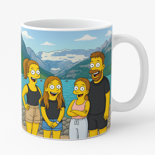 Personalised 00's American-Style Mug – Custom Cartoon Character Cup (11oz)