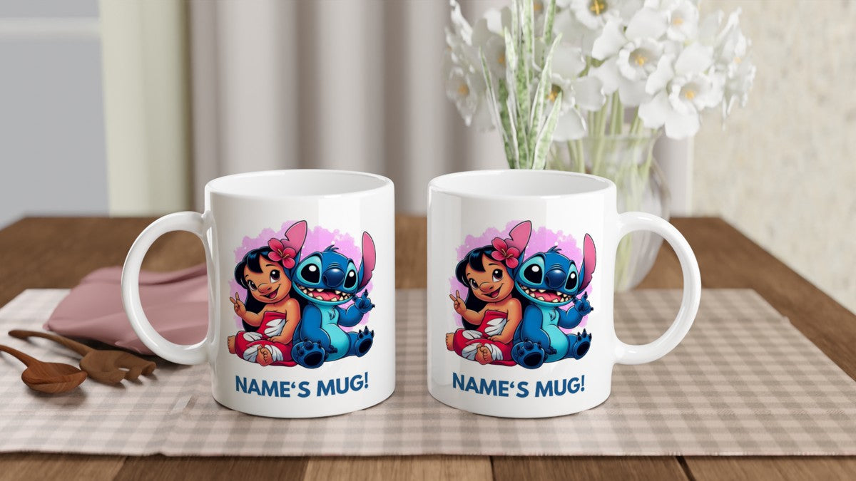 11oz Personalised 'Named' Stitch & Angel Mug.