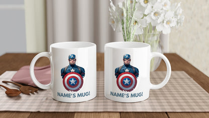 11oz Personalised 'Named' Captain America Mug.
