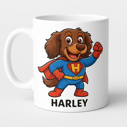 11oz Personalised Pet Superhero Mug.