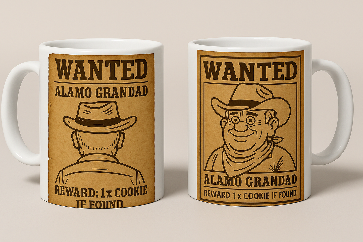 11oz Personalised Cowboy Most Wanted Mug.