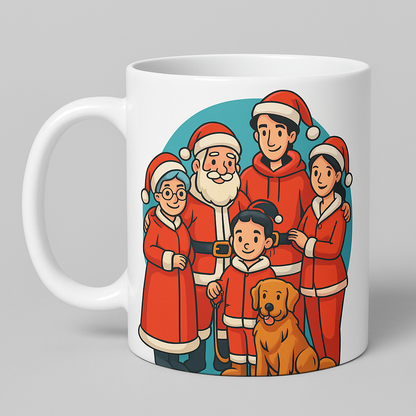 11oz Personalised Santa Crew Christmas Mug.
