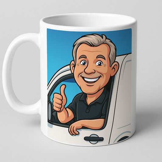 11oz Personalised Caricature work Mug.
