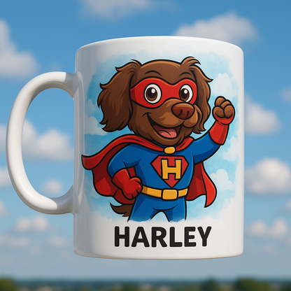 11oz Personalised Pet Superhero Mug.