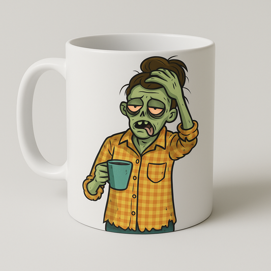 11oz Personalised 'Morning Zombie' Mug.