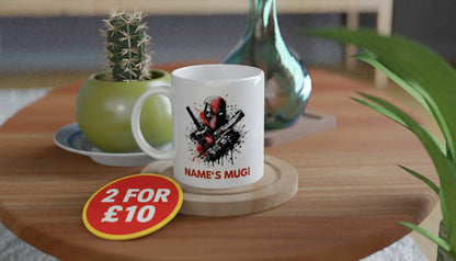 11oz Personalised 'Named' Deadpool Mug.