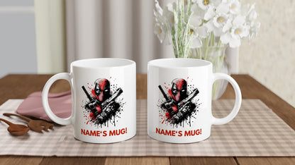 11oz Personalised 'Named' Deadpool Mug.