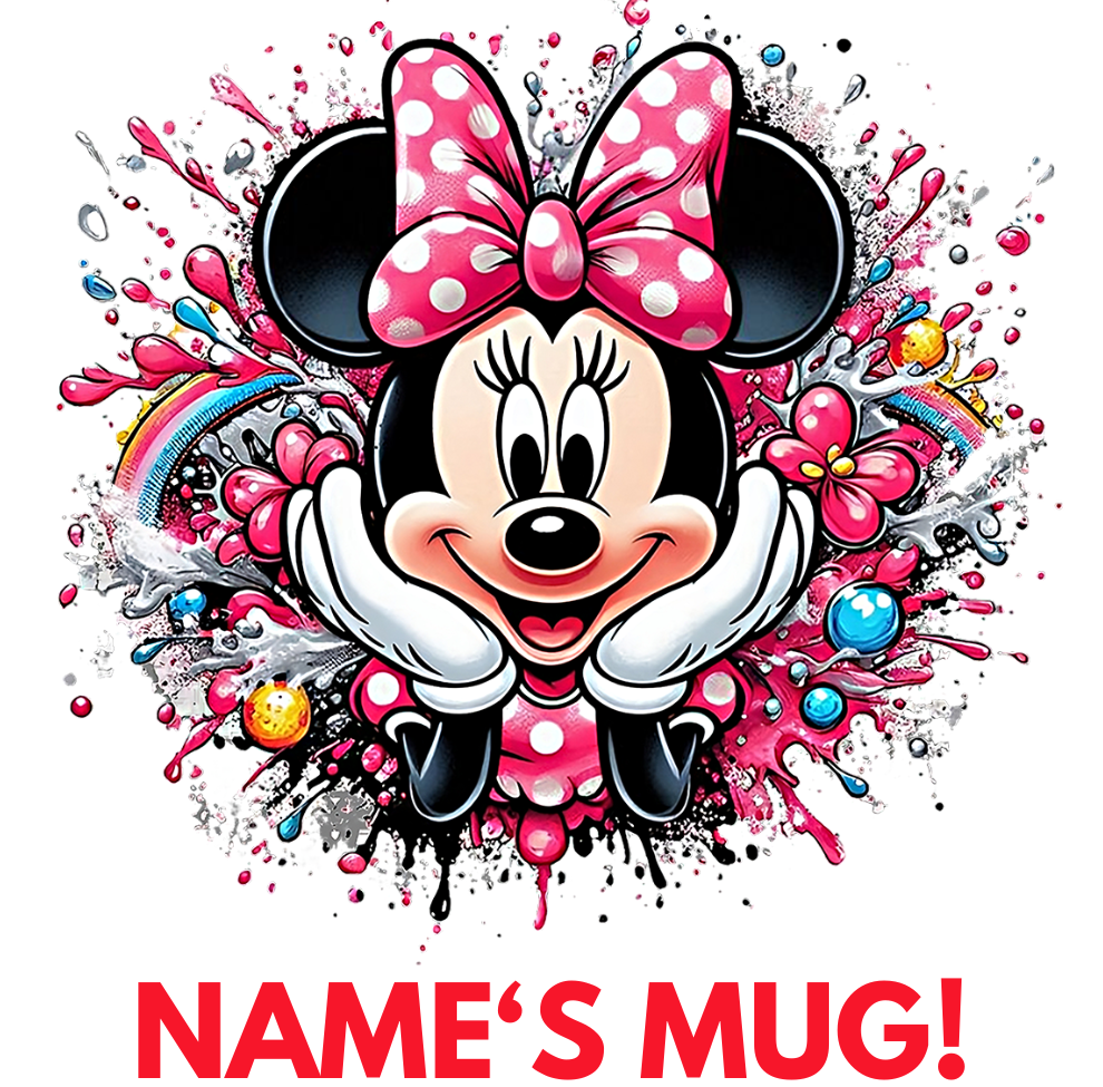 11oz Personalised 'Named' Minnie Mouse Mug.