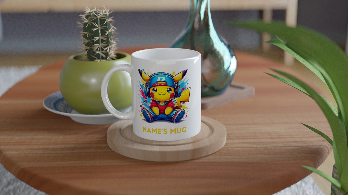 11oz Personalised 'Named' Pikachu Mug.