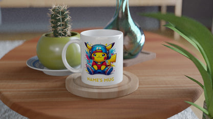 11oz Personalised 'Named' Pikachu Mug.