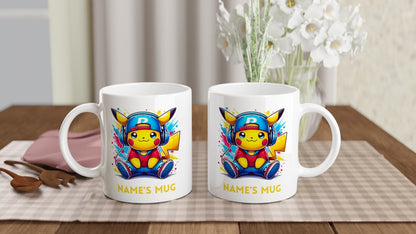11oz Personalised 'Named' Pikachu Mug.