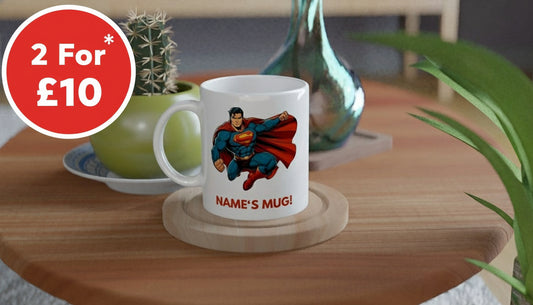 11oz Personalised 'Named' Superman Mug.