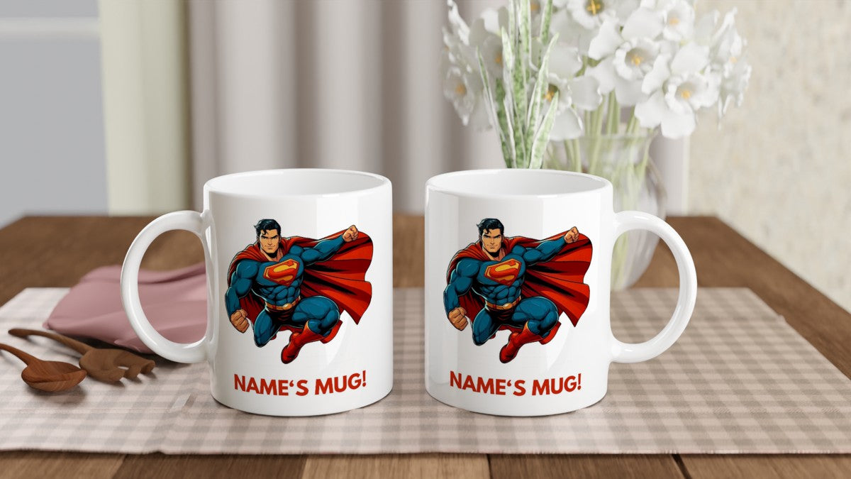 11oz Personalised 'Named' Superman Mug.