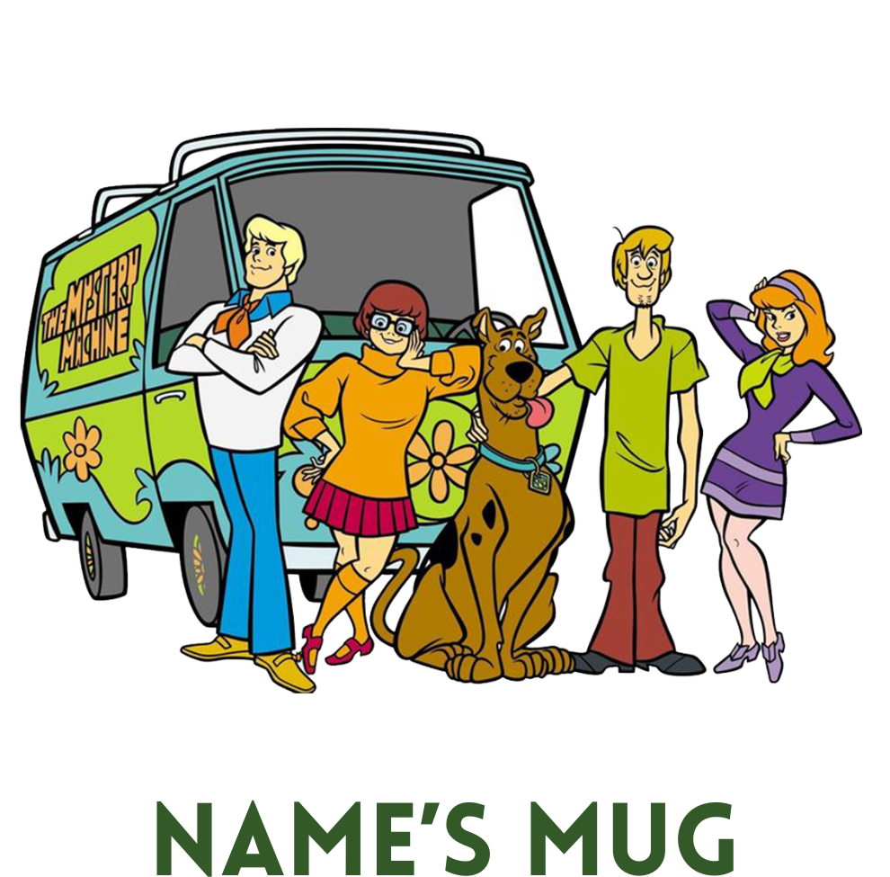 11oz Personalised 'Named' Scooby Doo Mystery Gang Mug.