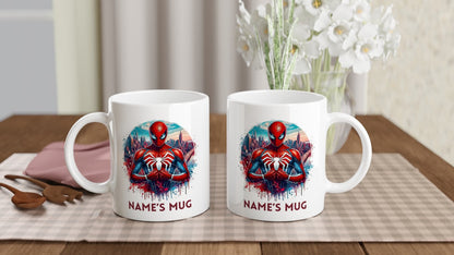 11oz Personalised 'Named' Spiderman Mug.