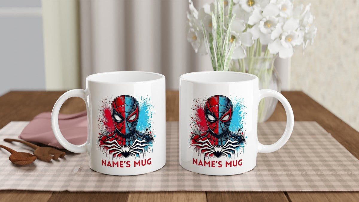 11oz Personalised 'Named' Spider-verse Mug.