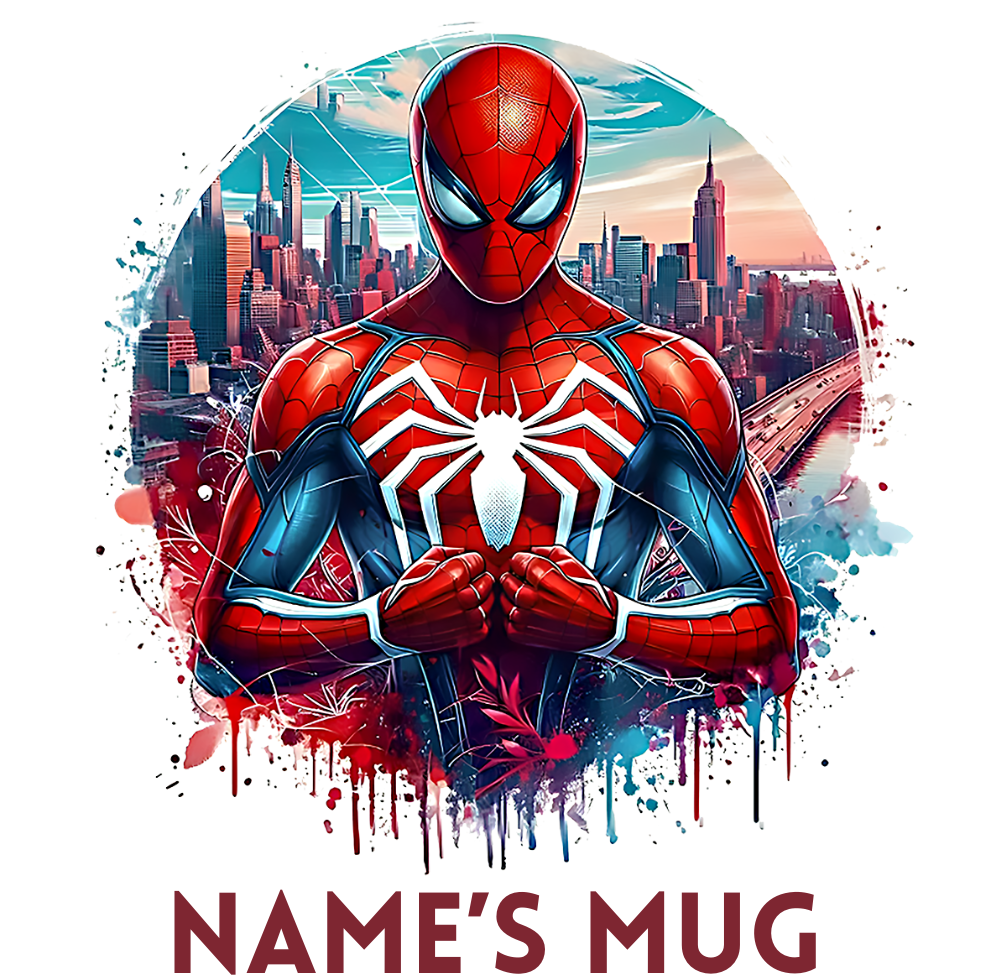 11oz Personalised 'Named' Spiderman Mug.