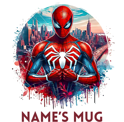11oz Personalised 'Named' Spiderman Mug.