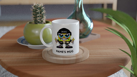 11oz Personalised 'Named' Prada Spongebob Mug.