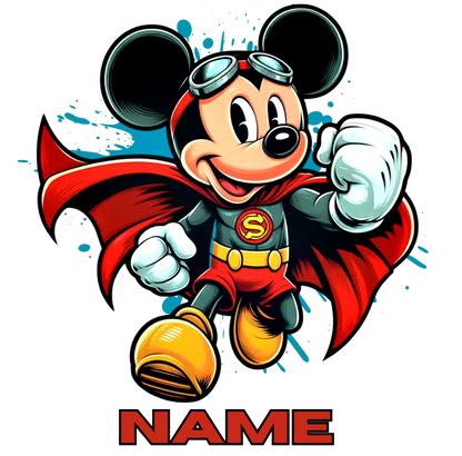 11oz Personalised 'Named' Superhero Mickey Mouse Mug.