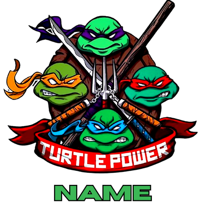 11oz Personalised 'Named' Turtle Power Mug.