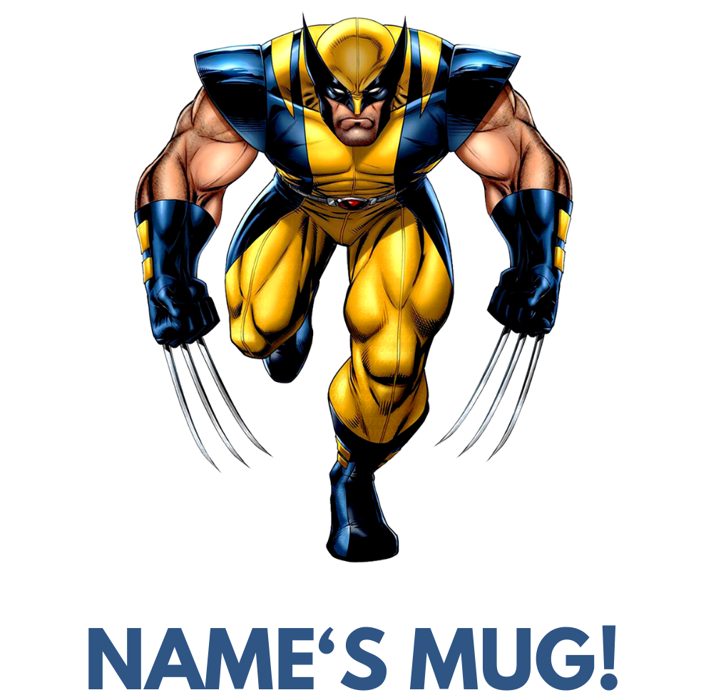 11oz Personalised 'Named' Wolverine Mug.