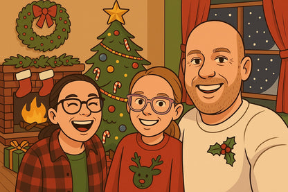 Personalised Cartoon Christmas Mug – 11oz Festive Gift