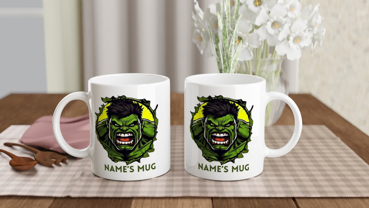 11oz Personalised 'Named' Hulk Mug.