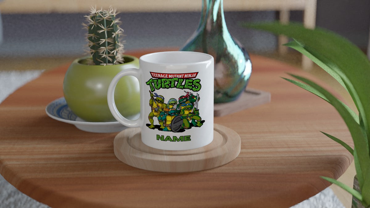 11oz Personalised 'Named' Ninja Turtles Mug.