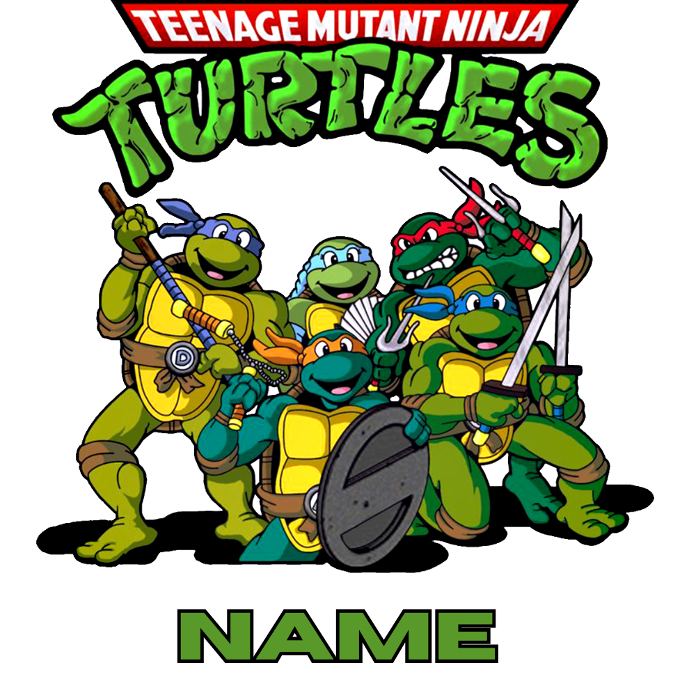 11oz Personalised 'Named' Ninja Turtles Mug.