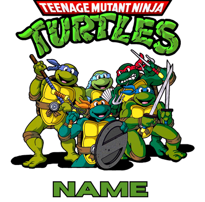 11oz Personalised 'Named' Ninja Turtles Mug.