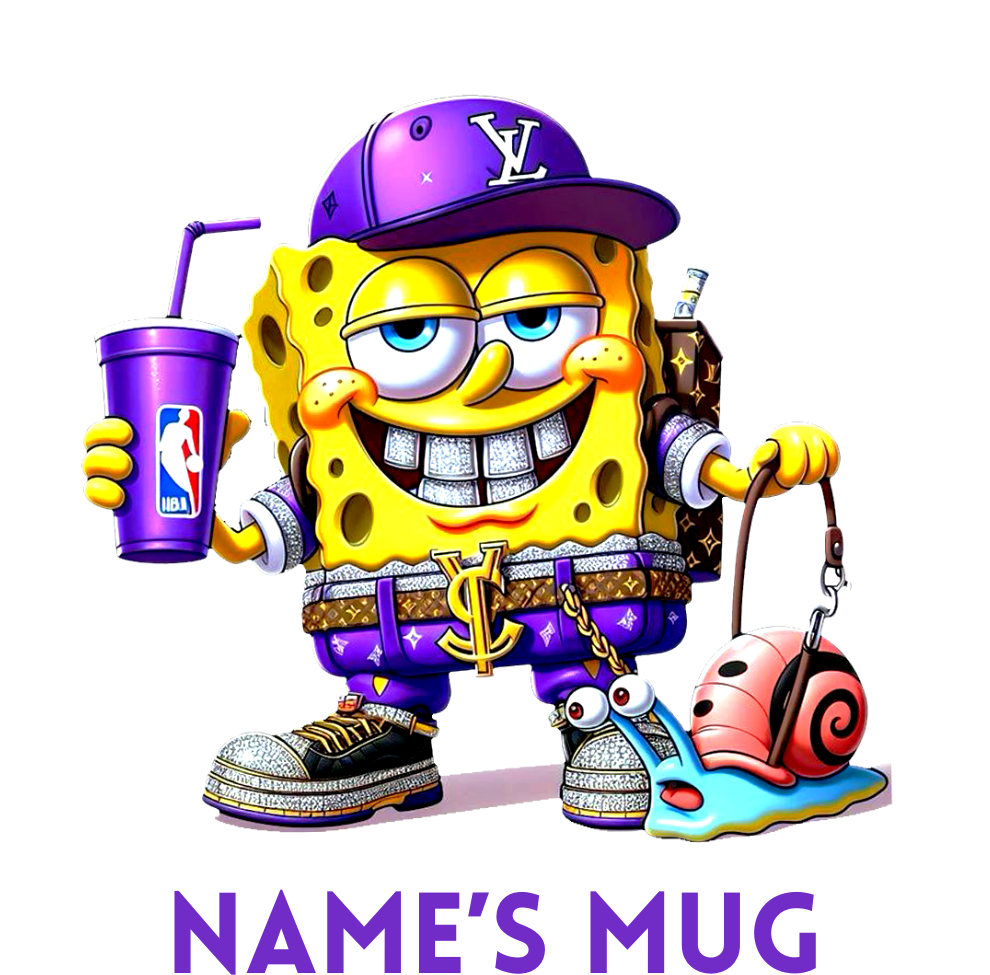11oz Personalised 'Named' Hip Hop Spongebob Mug.