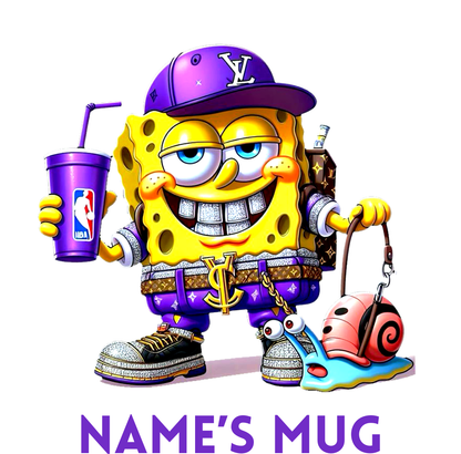 11oz Personalised 'Named' Hip Hop Spongebob Mug.